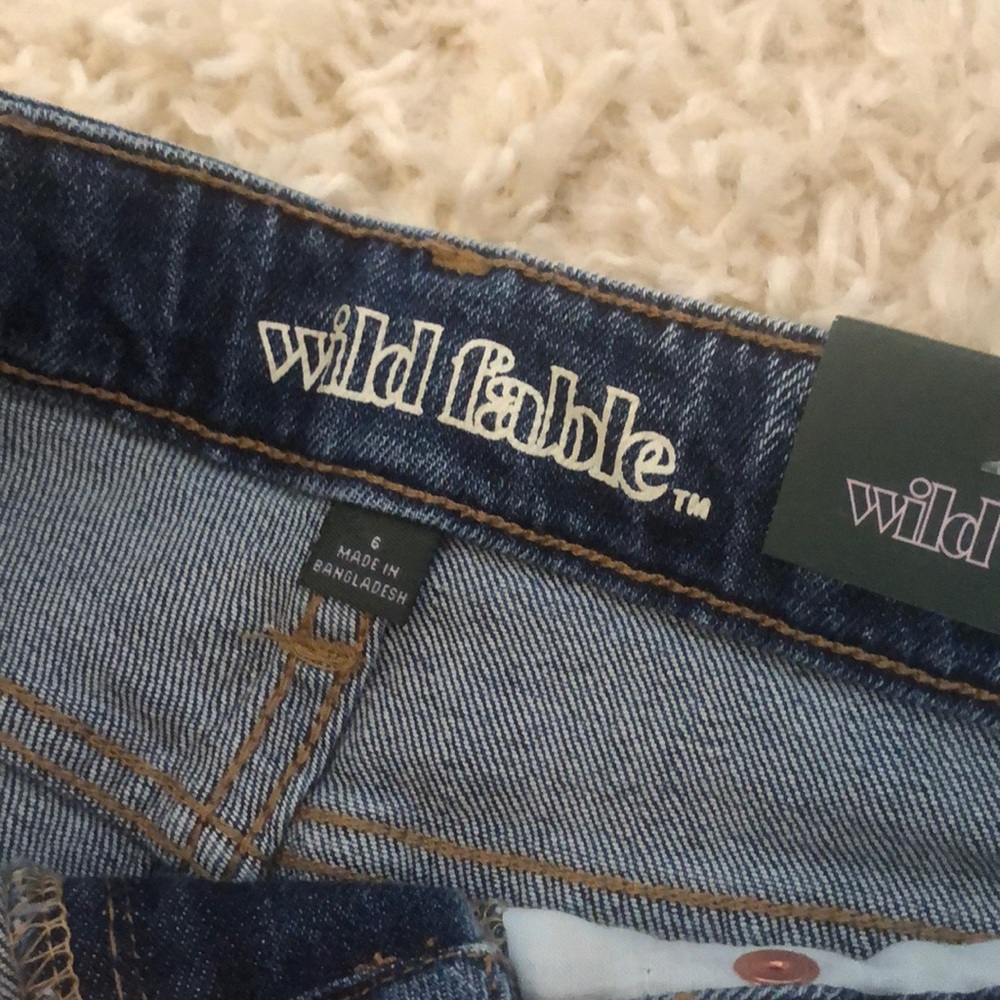 High rise denim bike shorts - Picture 2 of 3